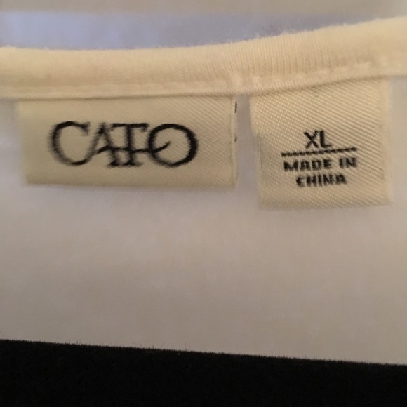 CATO Tank Top White with Gold and Sequins Sz XL - Picture 3 of 6